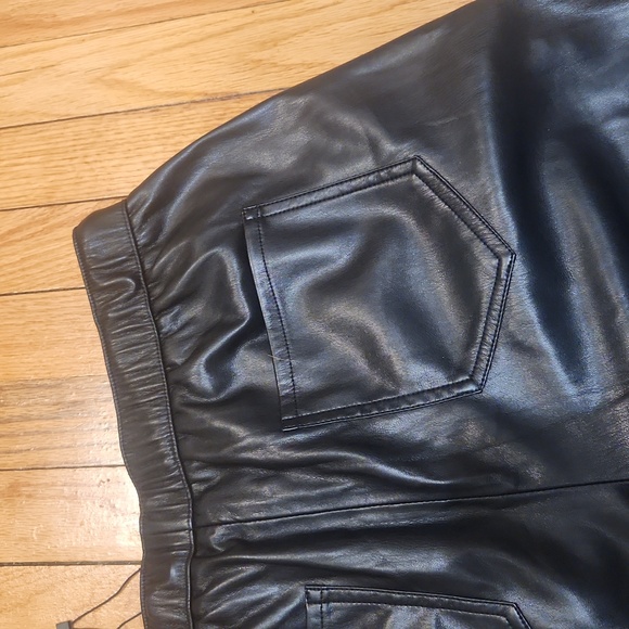 ZARA ▪︎ Faux Leather Baggy Pants, Black, Size Large - Picture 5 of 8